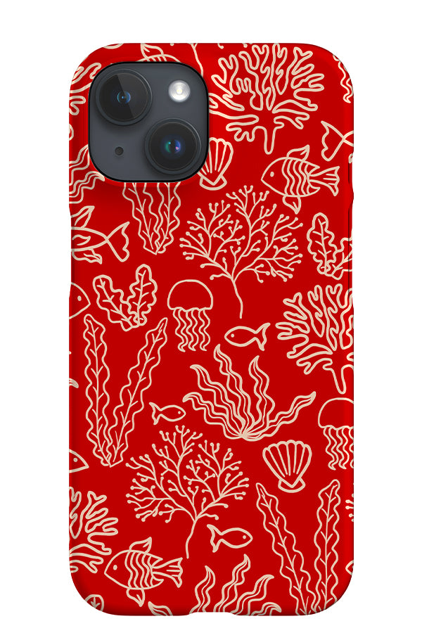 Ocean Coral Reef iPhone Phone Case (Red) | Harper & Blake