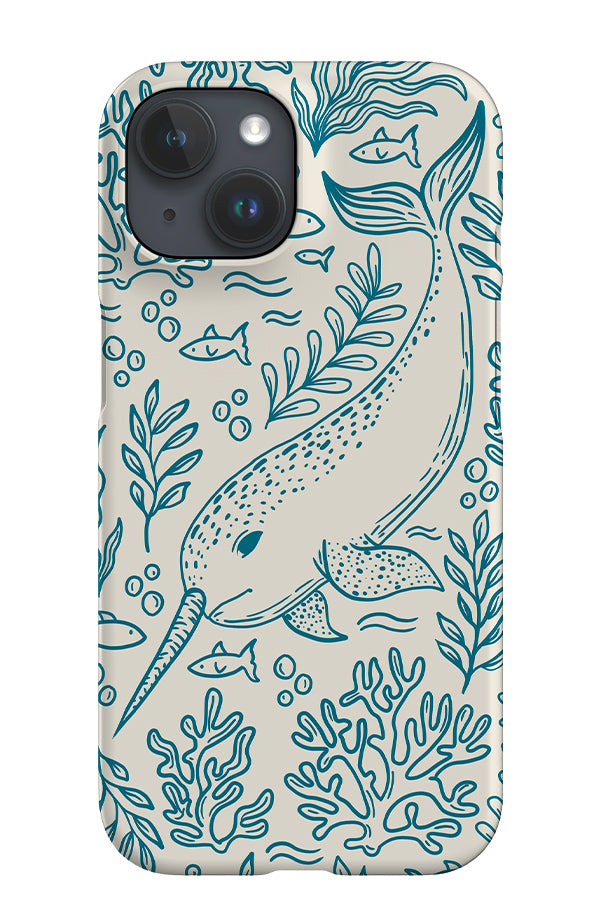 Narwhal iPhone Phone Case (Beige Blue) | Harper & Blake