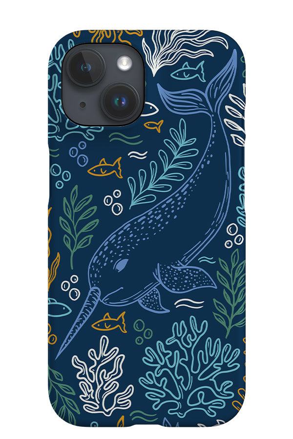 Narwhal iPhone Phone Case (Navy Multi) | Harper & Blake