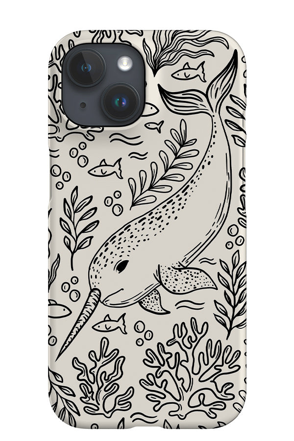 Narwhal iPhone Phone Case (White Black) | Harper & Blake