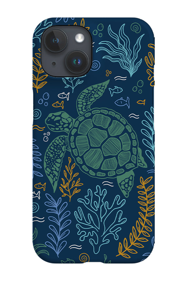 Sea Turtle iPhone Phone Case (Navy Multi) | Harper & Blake