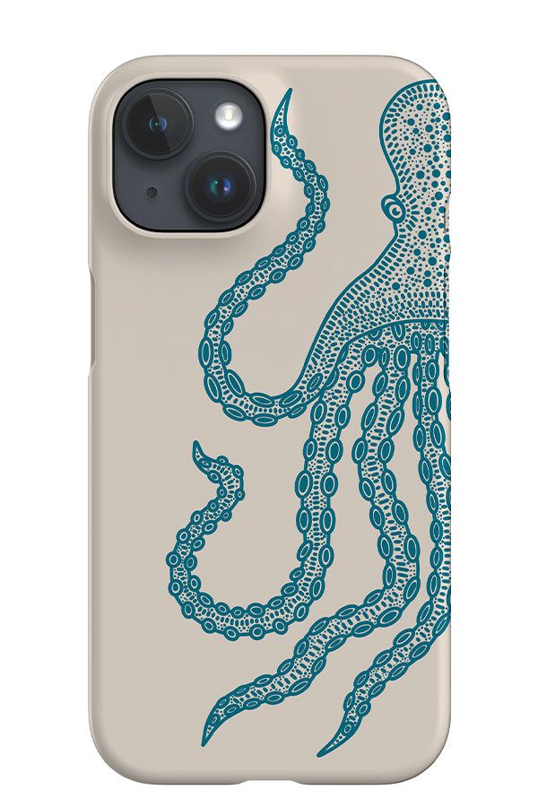 Octopus Placement iPhone Phone Case (Beige Blue) | Harper & Blake