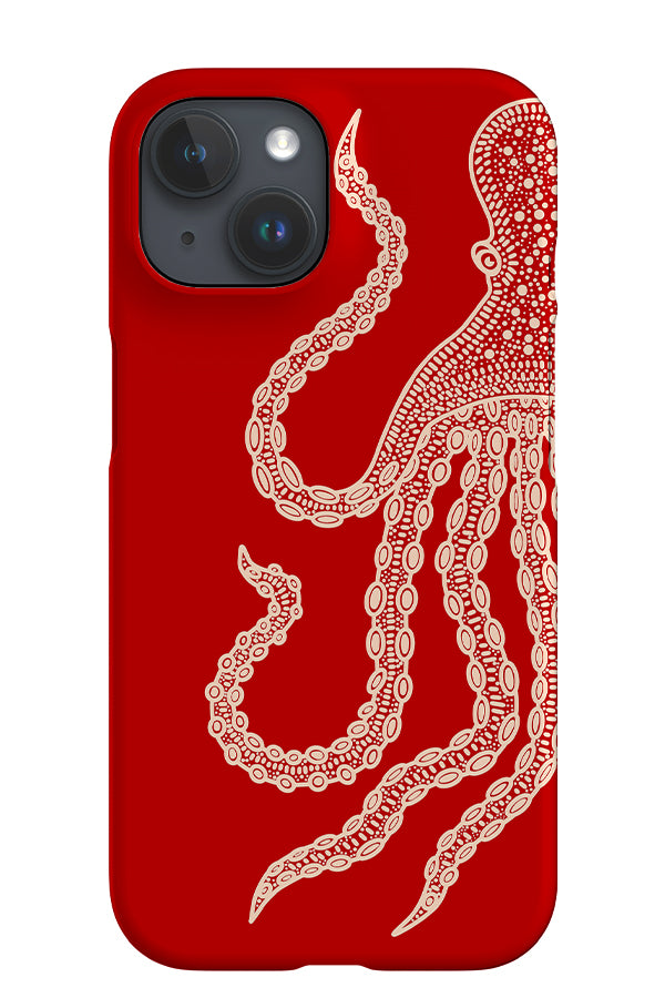 Octopus Placement iPhone Phone Case (Red) | Harper & Blake