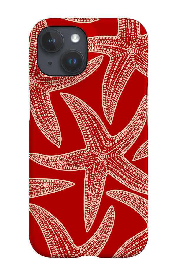 Oversized Starfish iPhone Phone Case (Red) | Harper & Blake