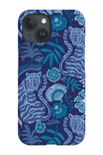 Painterly Tigers By Nina Leth Phone Case (Blue)