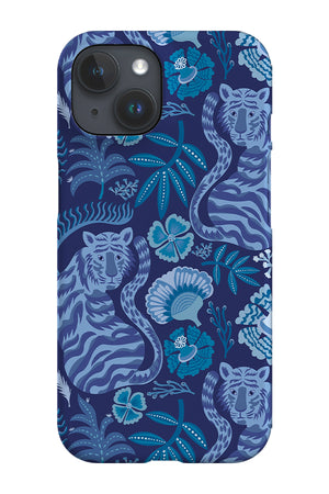 Painterly Tigers By Nina Leth Phone Case (Blue) | Harper & Blake