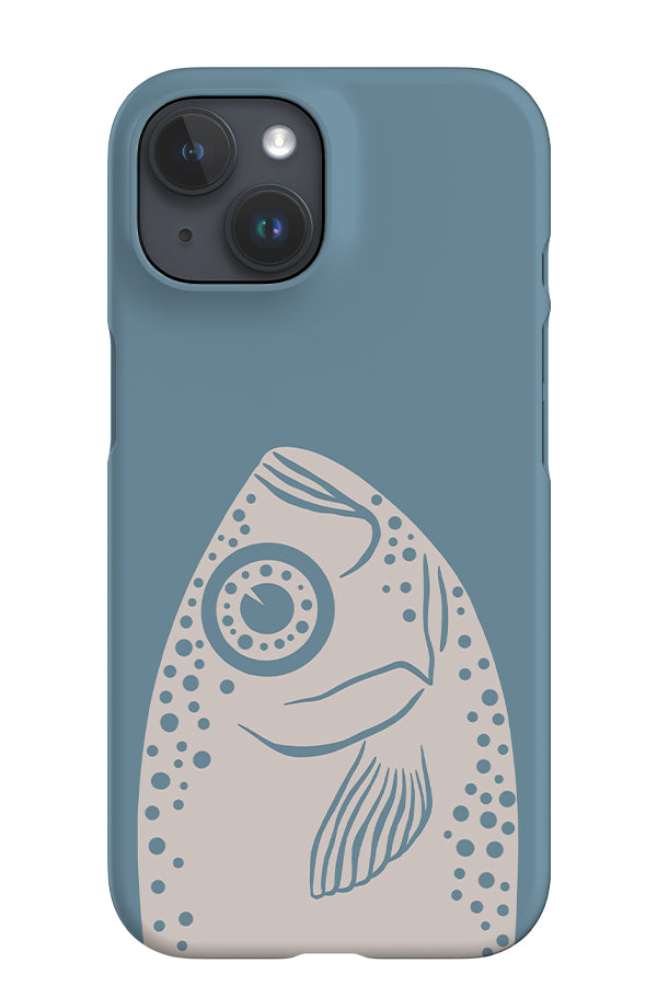 Peeking Fish iPhone Phone Case (Dusty Blue) | Harper & Blake