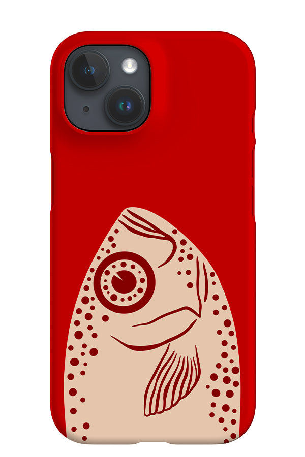 Peeking Fish iPhone Phone Case (Red) | Harper & Blake