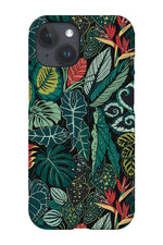 Jungle Leaves by Freya's Prints Phone Case (Green)