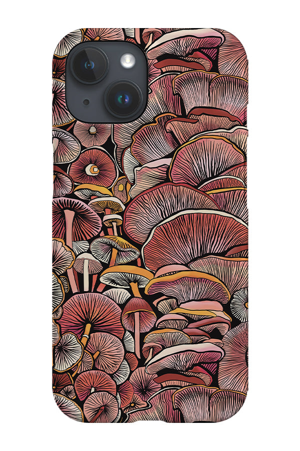 Pink Mushrooms by Freya's Prints Phone Case (Pink)