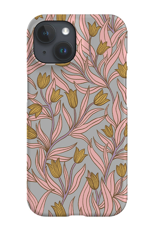 Pink Pastel Tulip by Linn Warme Phone Case (Blue) | Harper & Blake