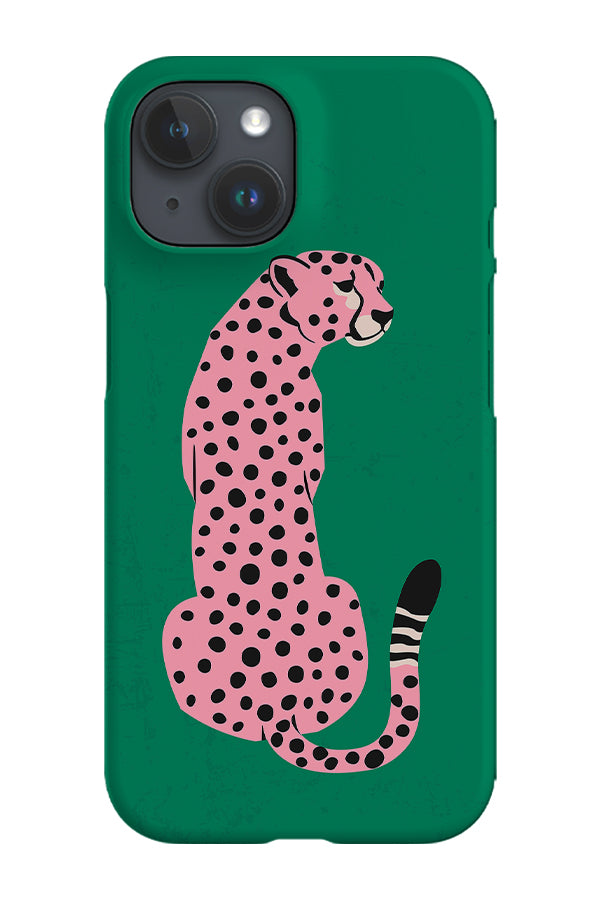 Pink Cheetah By Ayeyokp Phone Case (Green) | Harper & Blake