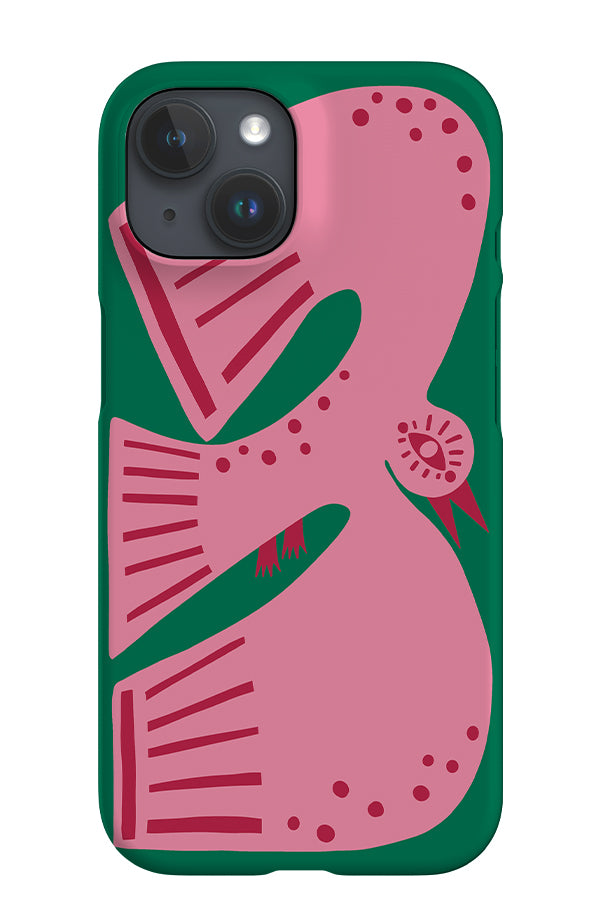 Placement Bird iPhone Phone Case (Green Pink) | Harper & Blake