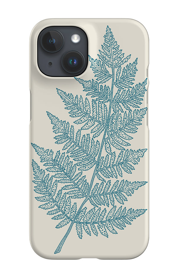 Placement Fern iPhone Phone Case (Beige Blue) | Harper & Blake