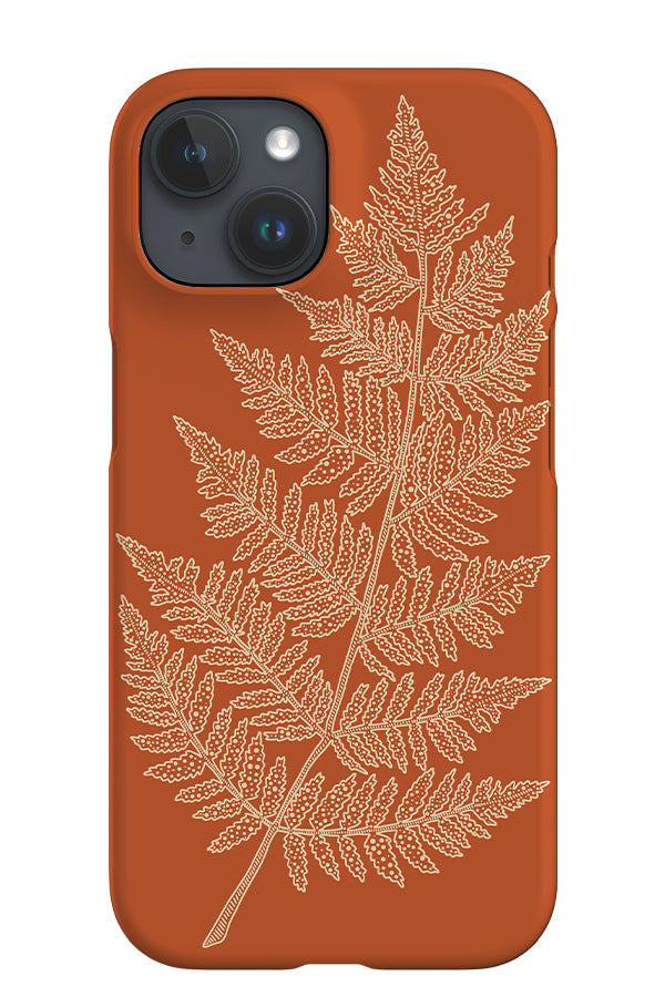 Placement Fern iPhone Phone Case (Burnt Orange Beige) | Harper & Blake