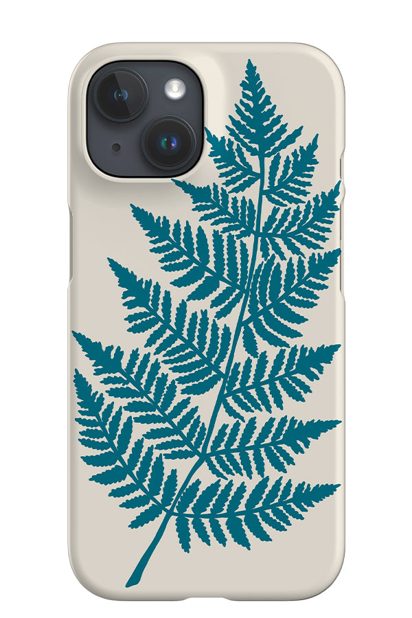 Placement Fern Bold iPhone Phone Case (Beige Blue) | Harper & Blake