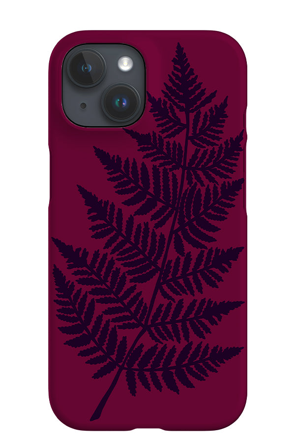 Placement Fern Bold iPhone Phone Case (Burgundy) | Harper & Blake