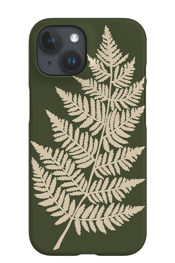 Placement Fern Bold iPhone Phone Case (Dark Green) | Harper & Blake