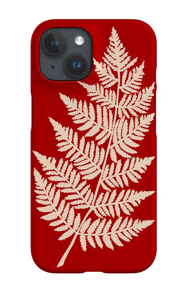 Placement Fern Bold iPhone Phone Case (Red & White) | Harper & Blake