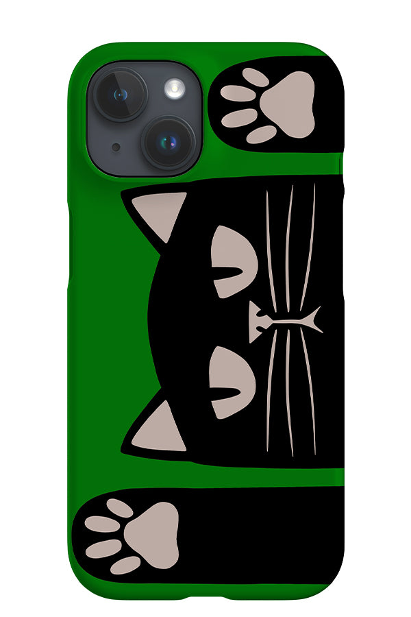 Playful Cat iPhone Phone Case (Green) | Harper & Blake