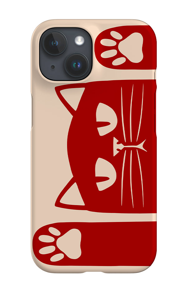 Playful Cat iPhone Phone Case (Off-White) | Harper & Blake