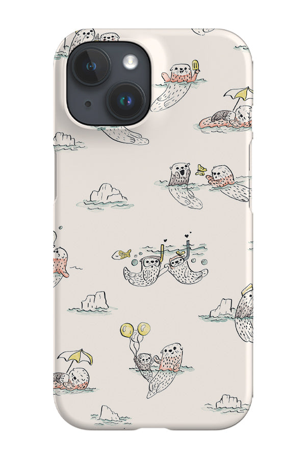 Playful Otters by Becca Story Smith Phone Case (Beige)