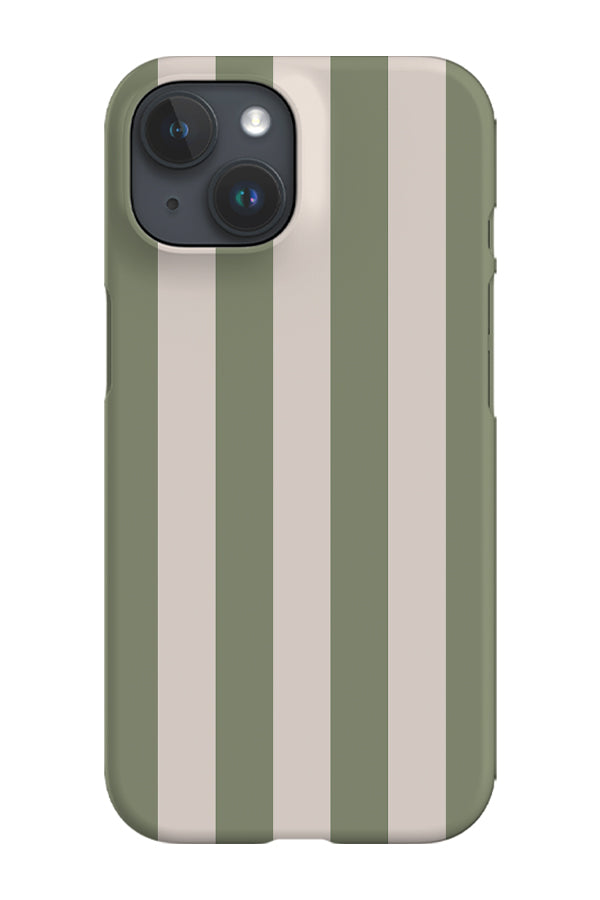 Quiet Line Stripe Phone Case (Linen Moss Green) | Harper & Blake