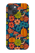 Retro Autumn Floral by Denes Anna Design Phone Case (Blue)
