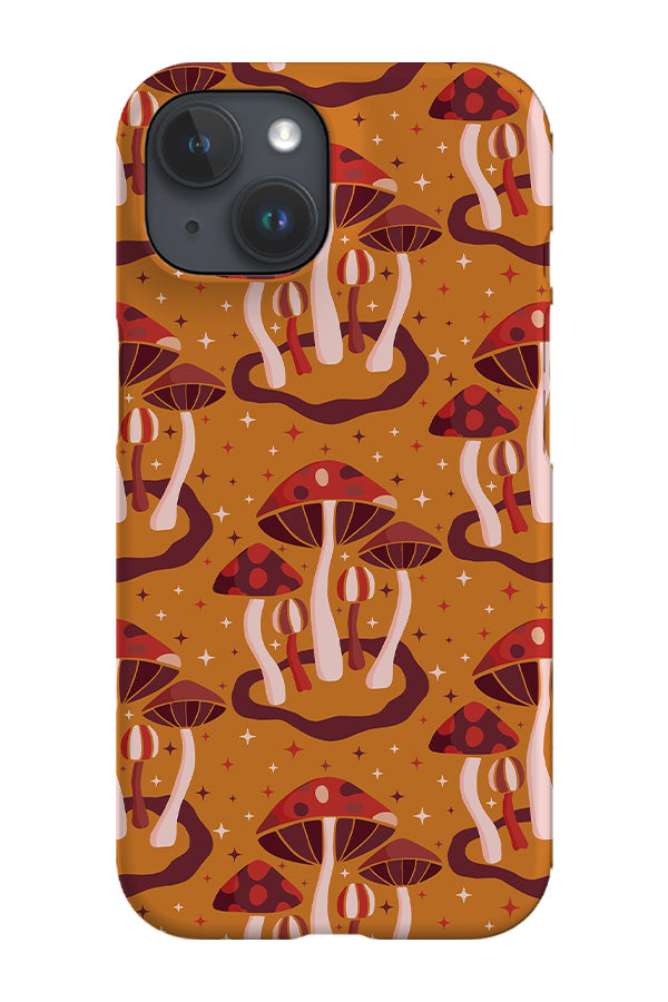 Retro Mushrooms By Hannah Maria Phone Case (Brown) | Harper & Blake