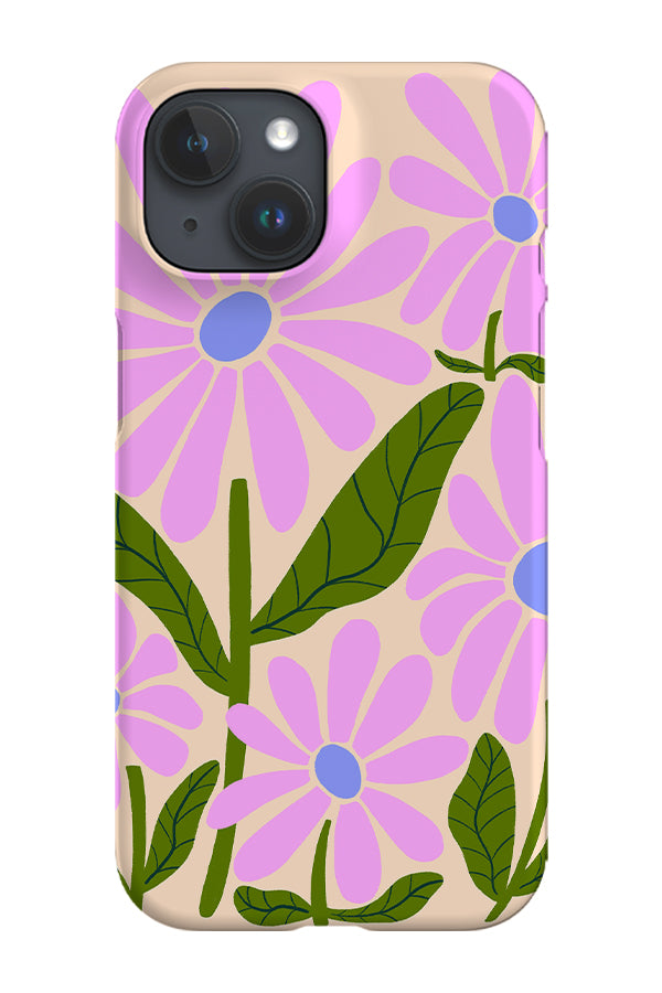 Retro Groovy Daisy By Gavthomeu Phone Case (Beige) | Harper & Blake