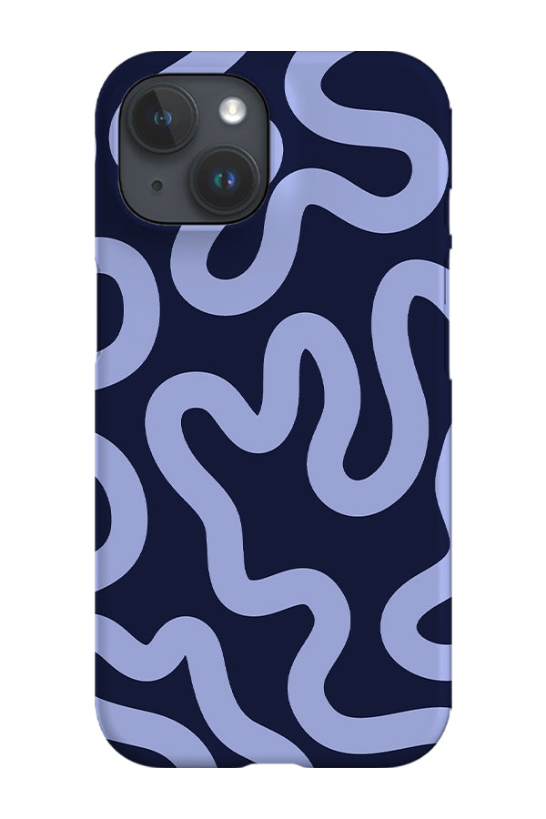 Swirl Lines Abstract Phone Case (Blue) | Harper & Blake