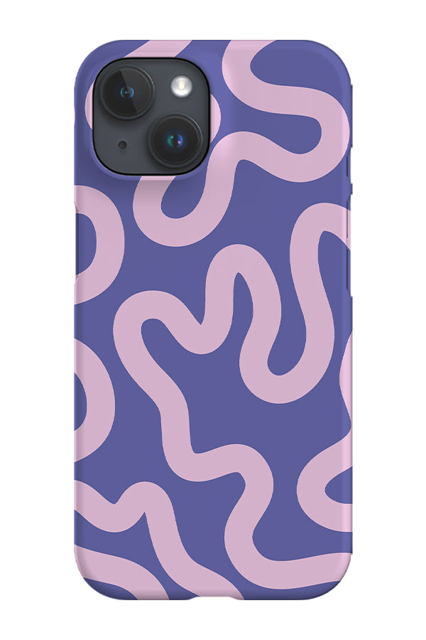 Swirl Lines Abstract Phone Case (Purple)