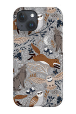 Midnight Hunters by Sally Mountain Phone Case (Grey)