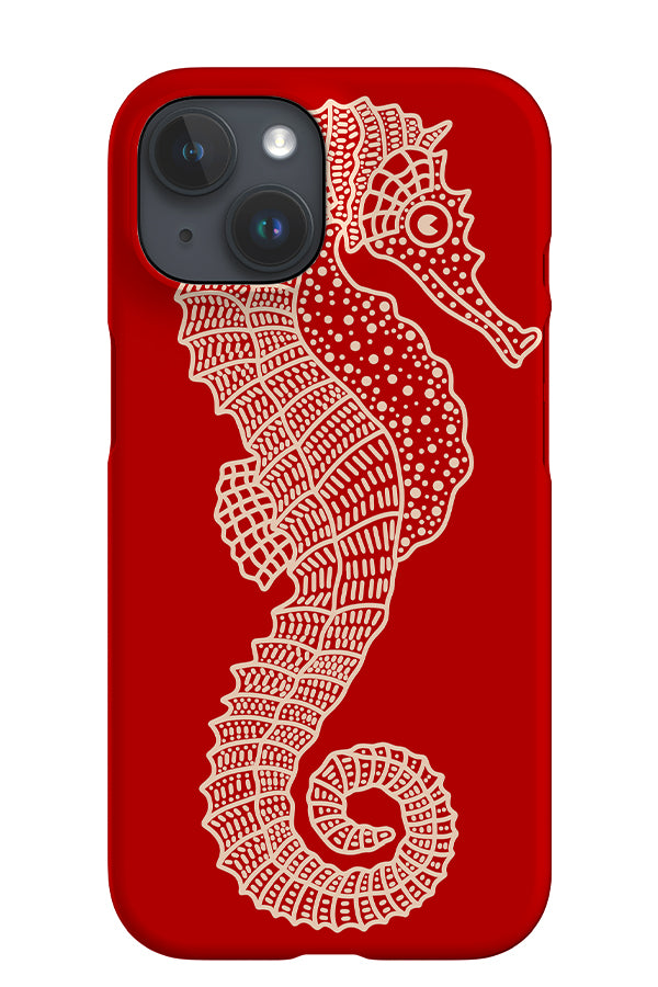 Seahorse iPhone Phone Case (Red) | Harper & Blake