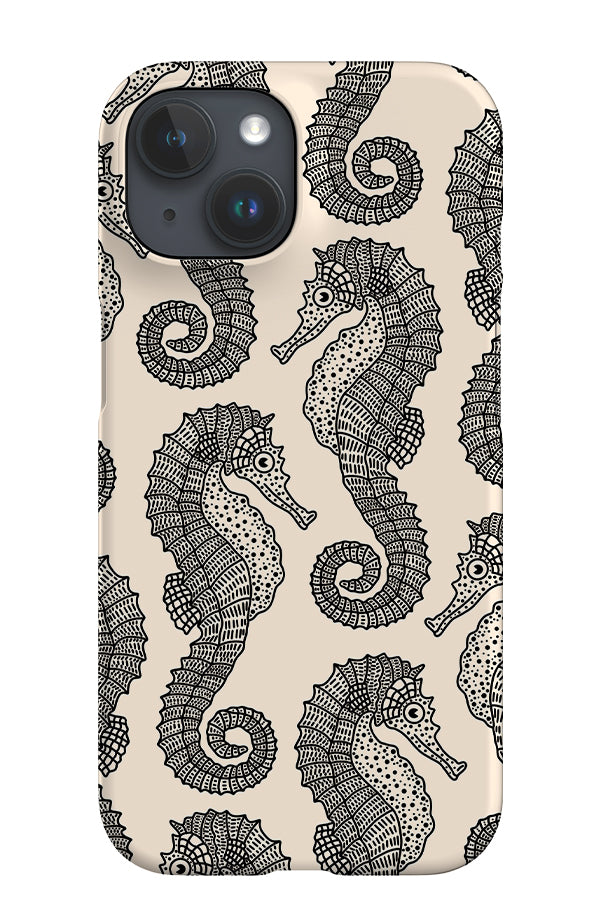 Seahorse Scatter iPhone Phone Case (Black & White) | Harper & Blake
