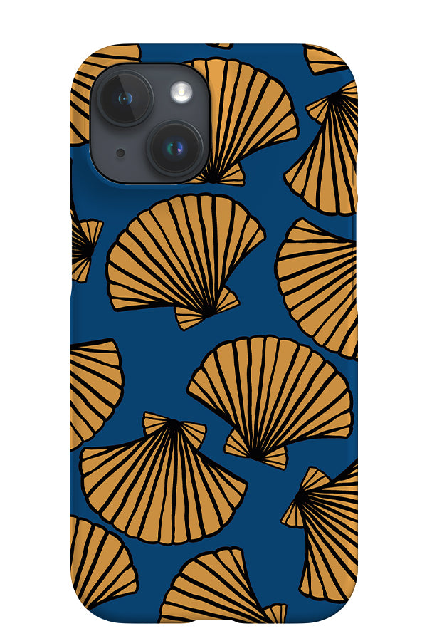 Shell Scatter Colour iPhone Phone Case (Blue Yellow) | Harper & Blake