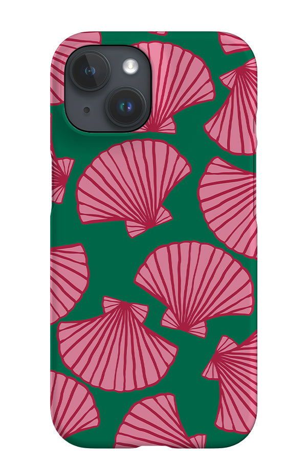 Shell Scatter Colour iPhone Phone Case (Green Pink) | Harper & Blake