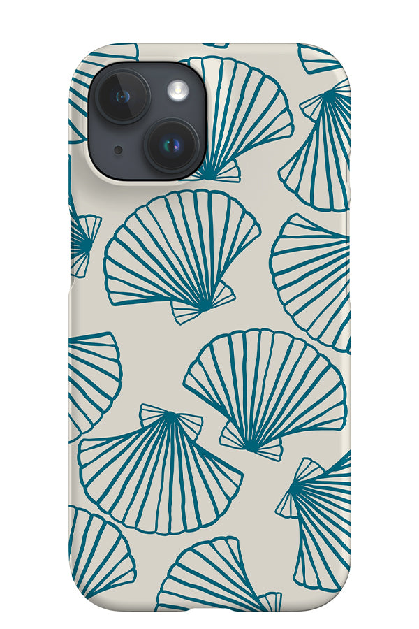 Shell Scatter Lines iPhone Phone Case (Beige Blue) | Harper & Blake