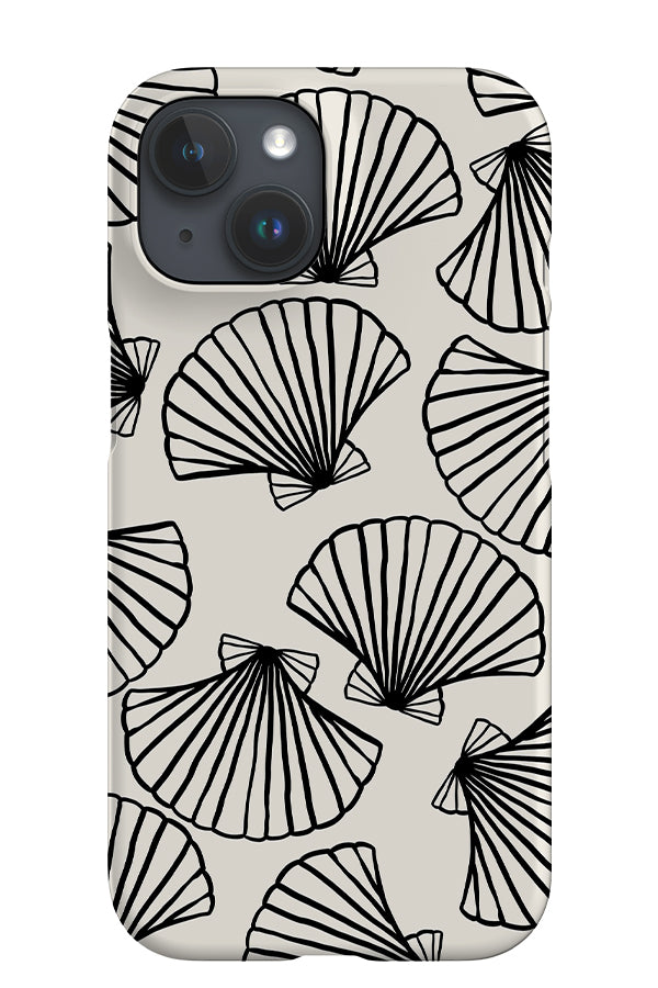 Shell Scatter Lines iPhone Phone Case (Black & White) | Harper & Blake