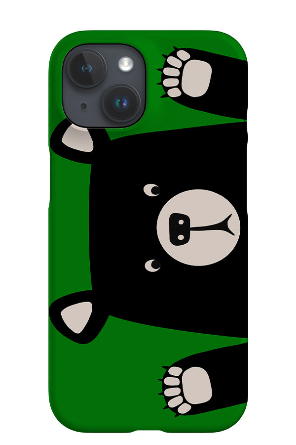 Shocked Bear iPhone Phone Case (Green) | Harper & Blake