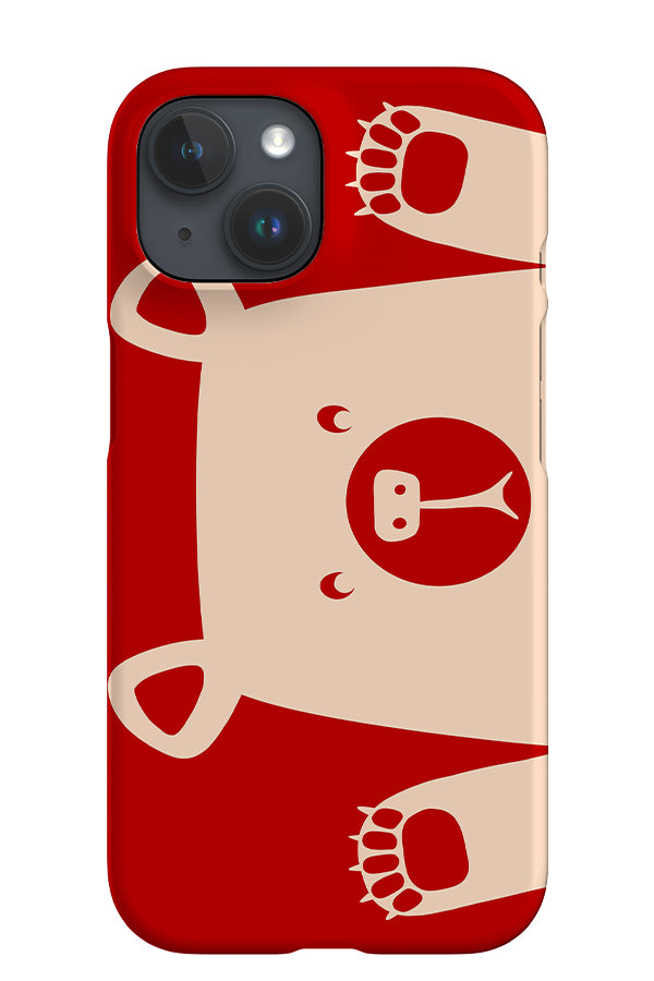 Shocked Bear iPhone Phone Case (Red) | Harper & Blake
