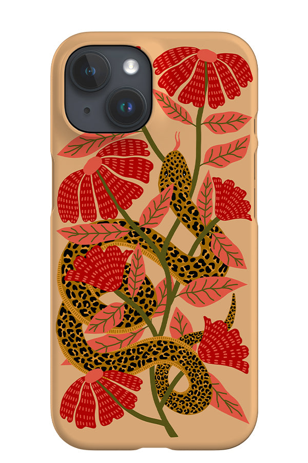 Snake & Florals iPhone Phone Case (Cream) | Harper & Blake