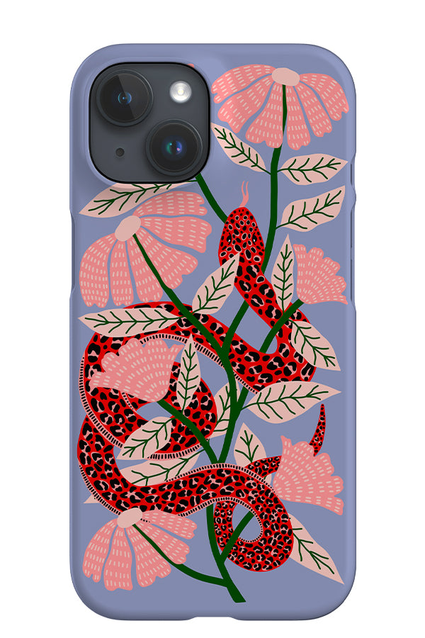 Snake & Florals iPhone Phone Case (Blue) | Harper & Blake