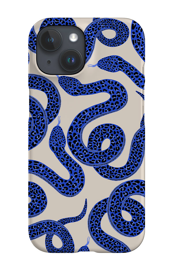 Snake Scatter iPhone Phone Case (Off-White & Blue) | Harper & Blake