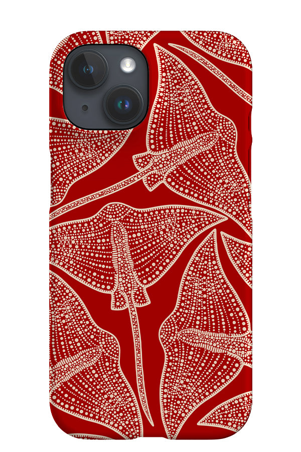 Stingray Scatter iPhone Phone Case (Red) | Harper & Blake