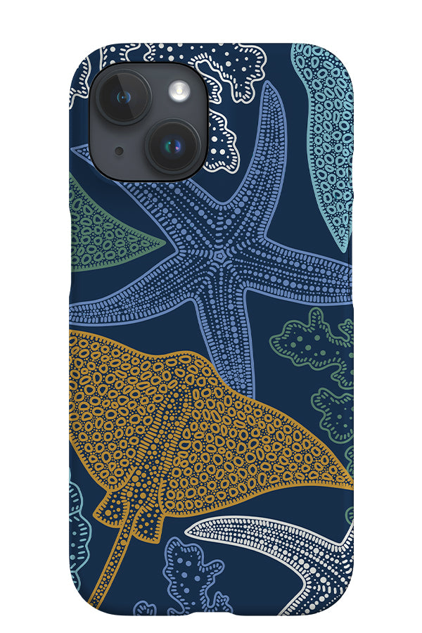 Stingray & Starfish iPhone Phone Case (Navy) | Harper & Blake