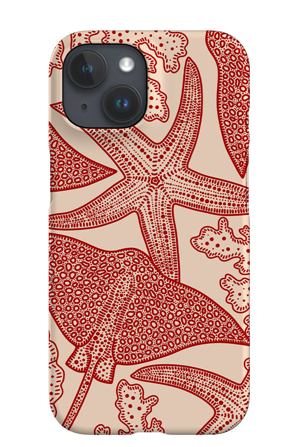 Stingray & Starfish iPhone Phone Case (Red) | Harper & Blake