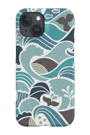 Whales in Waves by Studio Amelie Phone Case (Blue) | Harper & Blake