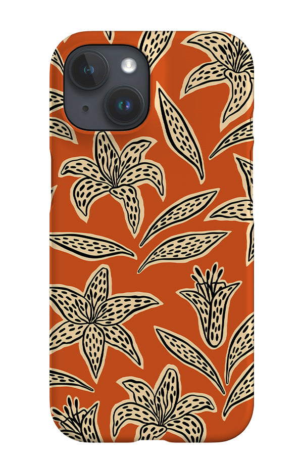The Lily Flower iPhone Phone Case (Burnt Orange) | Harper & Blake