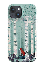 The Birches by LittleClyde Illustration Phone Case (Green)